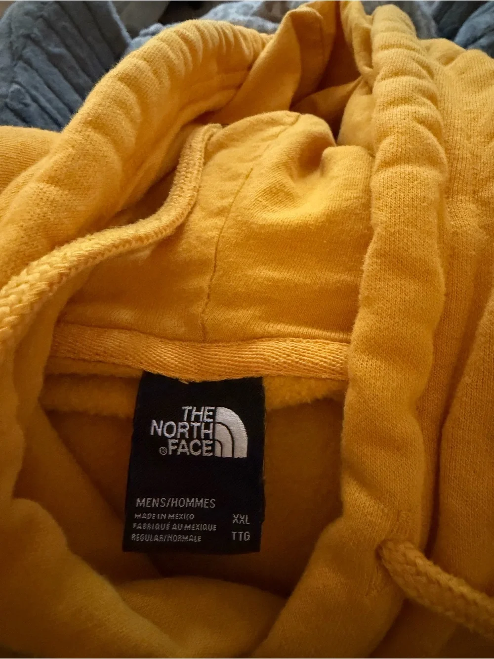 The North Face Men's Golden Yellow Crewneck Sweatshirt with Graphic Back